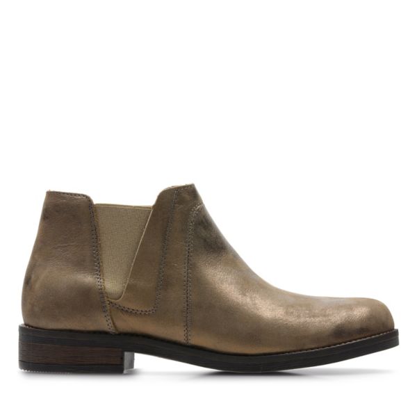 Clarks Womens Demi Beat Chelsea Boots Metal | USA-9063514